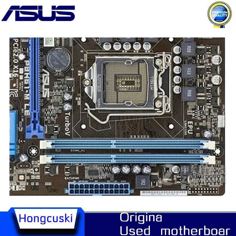 Imagem -06 - Placa-mãe Usada Original do Desktop para Asus Mainboard P8h61-m le R2.0 Lga1155 Soquete H61 Lga 1155 i3 i5 i7 Ddr3 Uatx Uefi Bios