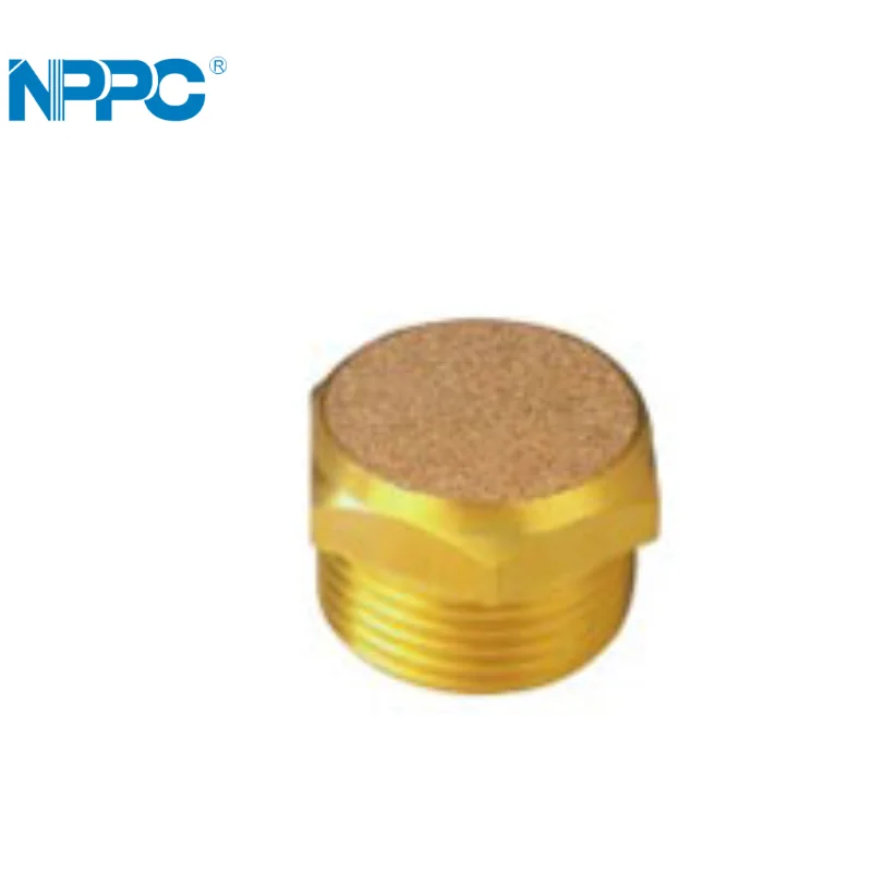 V-15  NPPC brand brass muffler short type male thread 1/2