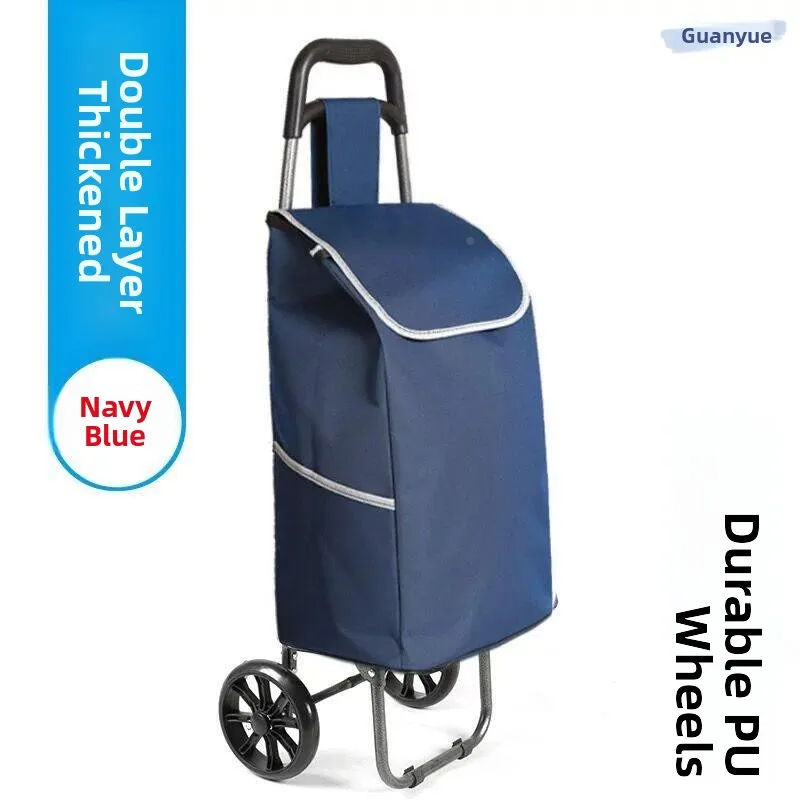 

Foldable Portable Shopping Cart Vegetable Buying Car Luggage Handcart Elderly Home Use Stainless Steel Material Korean Brand