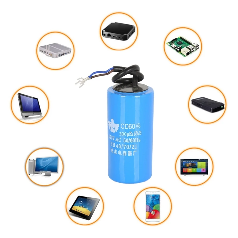 Professional CD60 Run Capacitor 450V  Motor Power 100uf 150uf 250uf 300uf