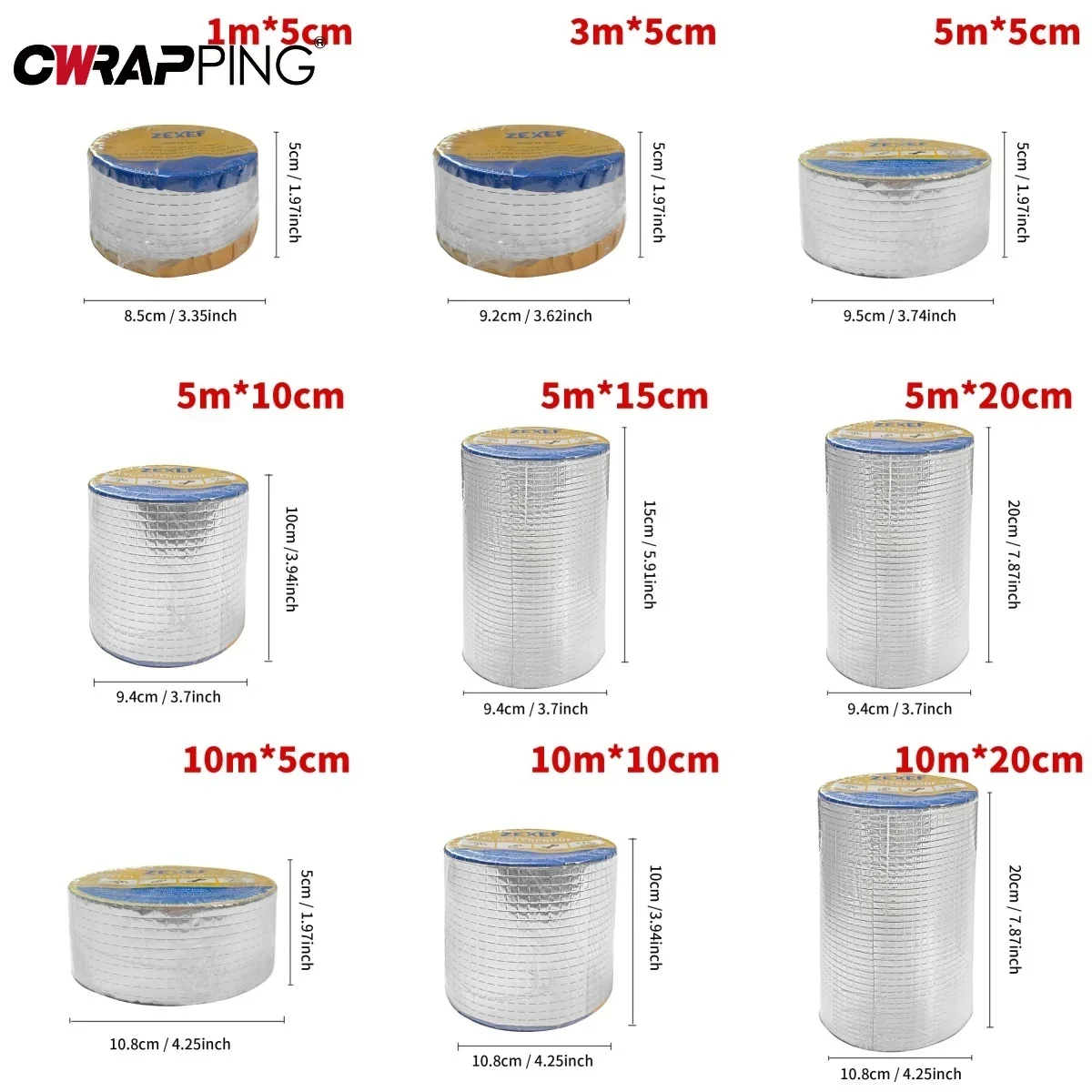 Butyl Rubber Aluminum Foil Tape Super Sticky Waterproof High Temp Resistant for Bathroom Faucets Roof Pipe Duct Leak Sealing image 6