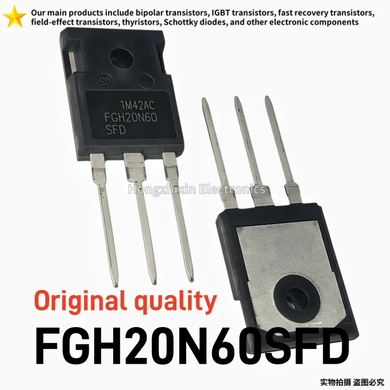 20N60SFD FGH20N60 Original FGH20N60SFD TO-247 5/10PCS IGBT Transistor 600V 20A Power Field Stop IGBT with Freewheeling Diode