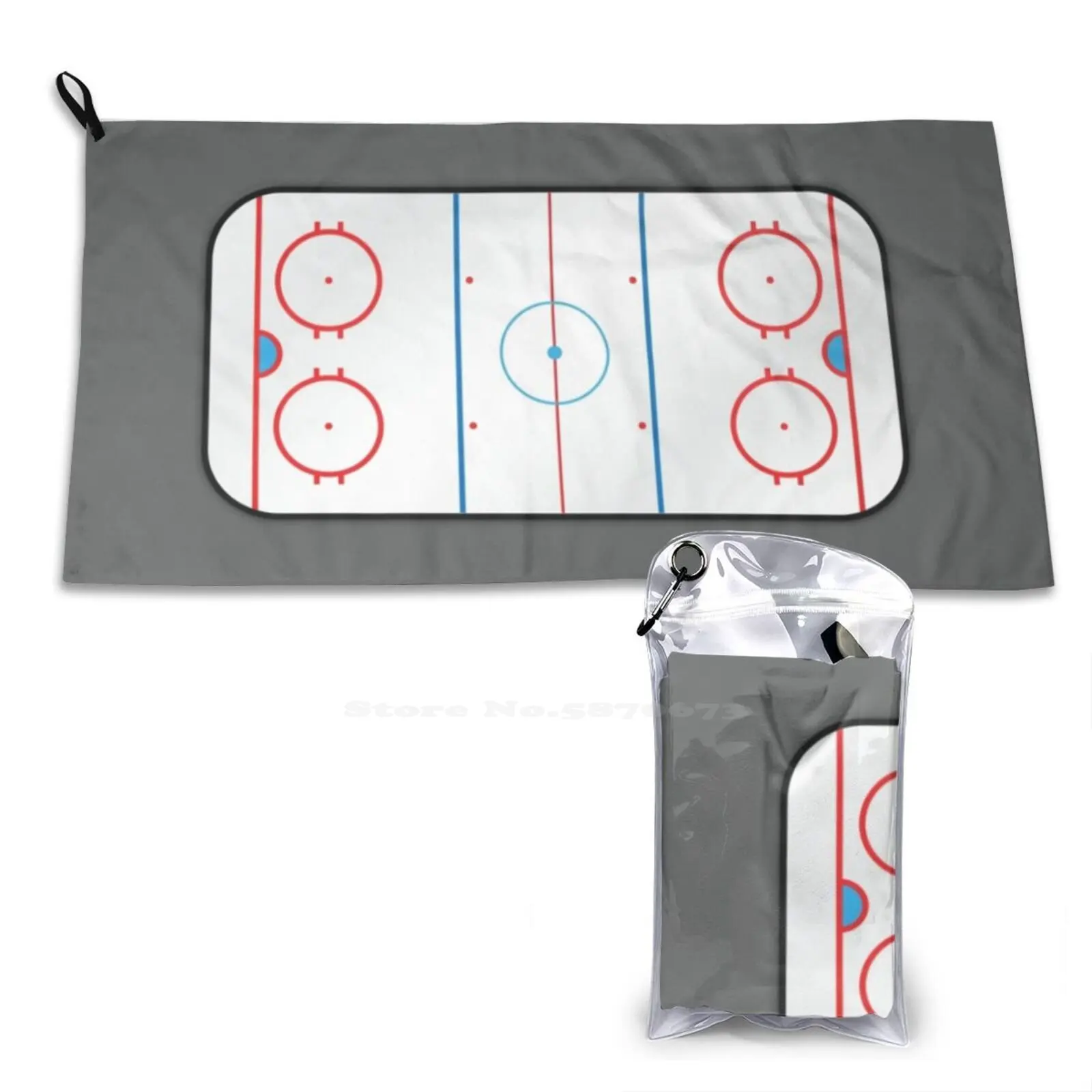 Hockey Rink Ice Hockey Game Fan Player Sport Board Hd High Quality Soft Towel High Quanlity Sport Washcloth Ice Hockey Rink