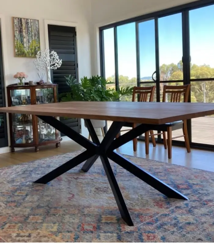 

30" Modern Metal Dining Table Legs w/ Suction Cups, Heavy Duty Base for Marble,Glass,Wood Top, 4pcs for Home,Kitchen,DIY (Black)