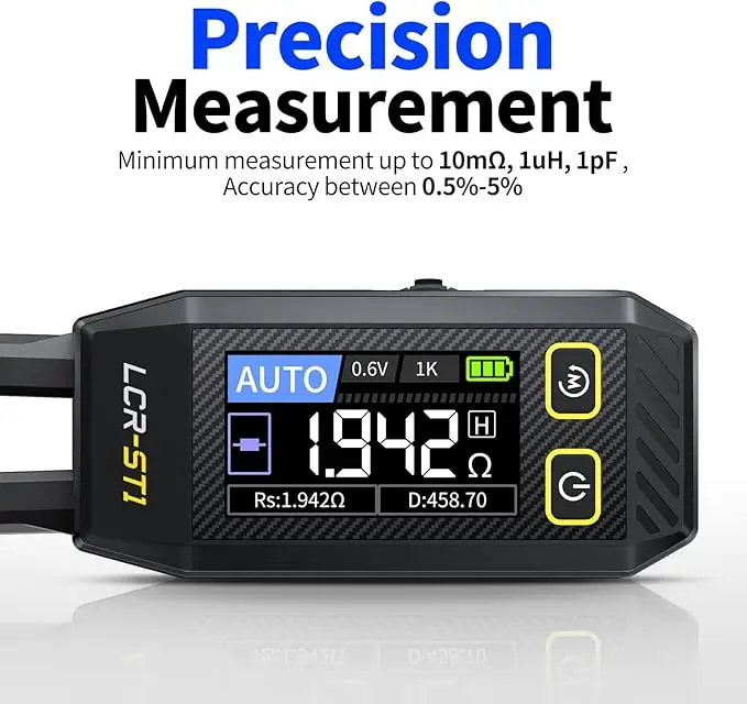 FNIRSI LCR-ST1 Smart Tweezers LCR Meter 10kHz SMD Tester Capacitance Inductance Resistance Multimeter for PCB Electronics Repair
