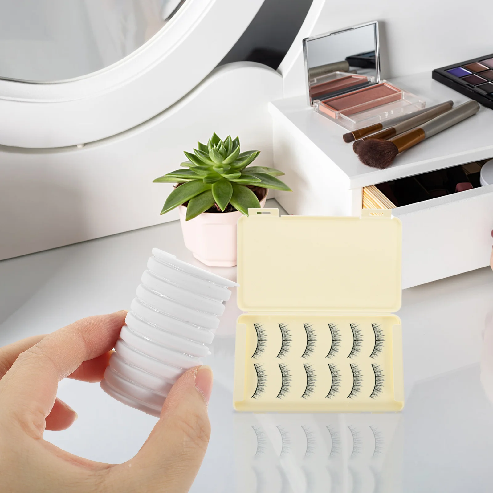 3박스 속눈썹 접착제 교체 스트립 셀프 접착식 속눈썹 접착 스트립 연장용 자연스러운 외관