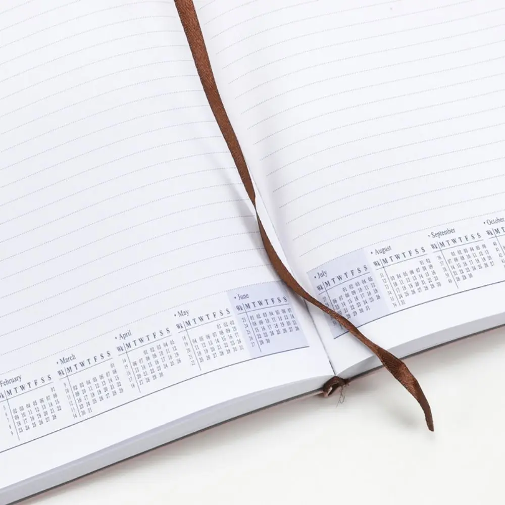 

English 2026 Schedule Planner Notepad 12 Months Bookmark A5 Agenda Planning Notebook Wear-resistant Thick Paper