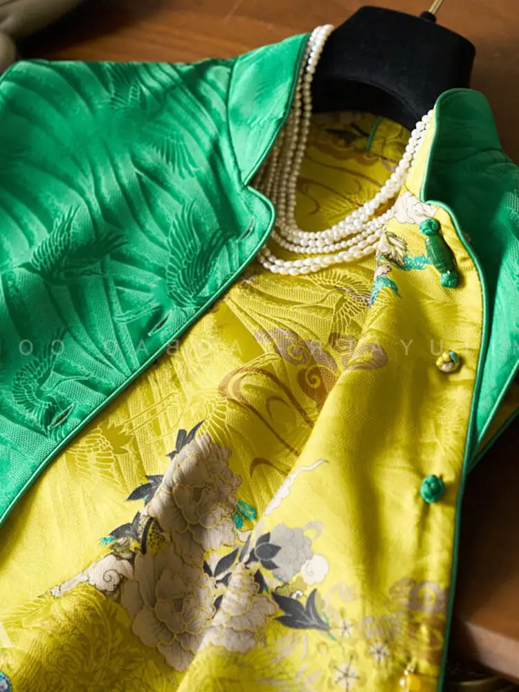 Top da valzer da donna senza maniche per danza della linea 2025 Nuovo costume allentato da jazz moderno Concorso Hanbok Gilet classico con stampa latina