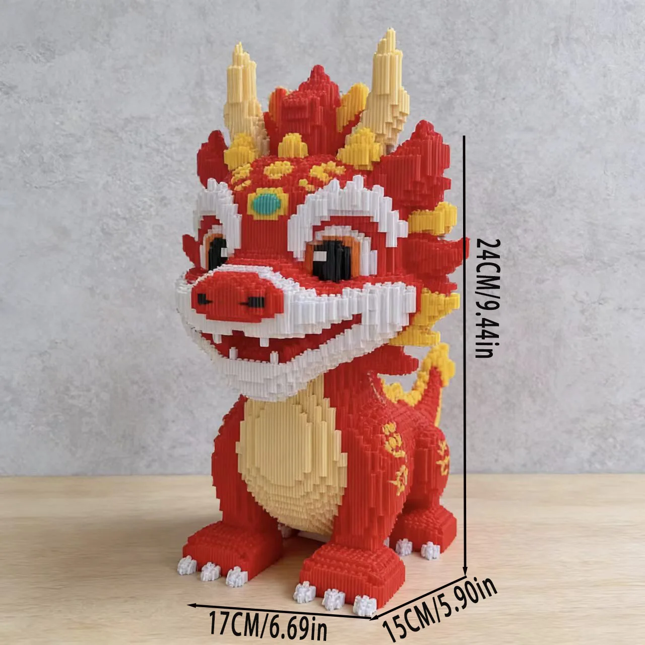 1,036 Dragon Fire Building Blocks: compact, granular, and easy to assemble polypropylene stackable building toy that can be used