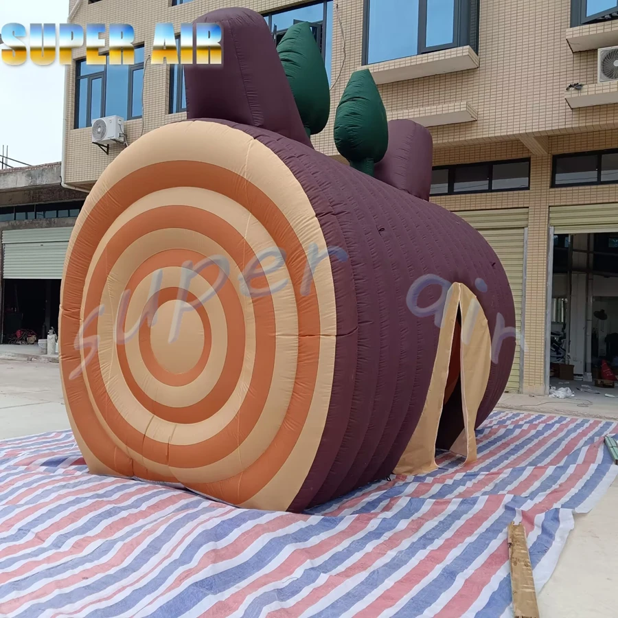 منزل شجرة قابل للنفخ على شكل جذع بتصميم مخصص مشهور للحفلات الخارجية العائلية #6