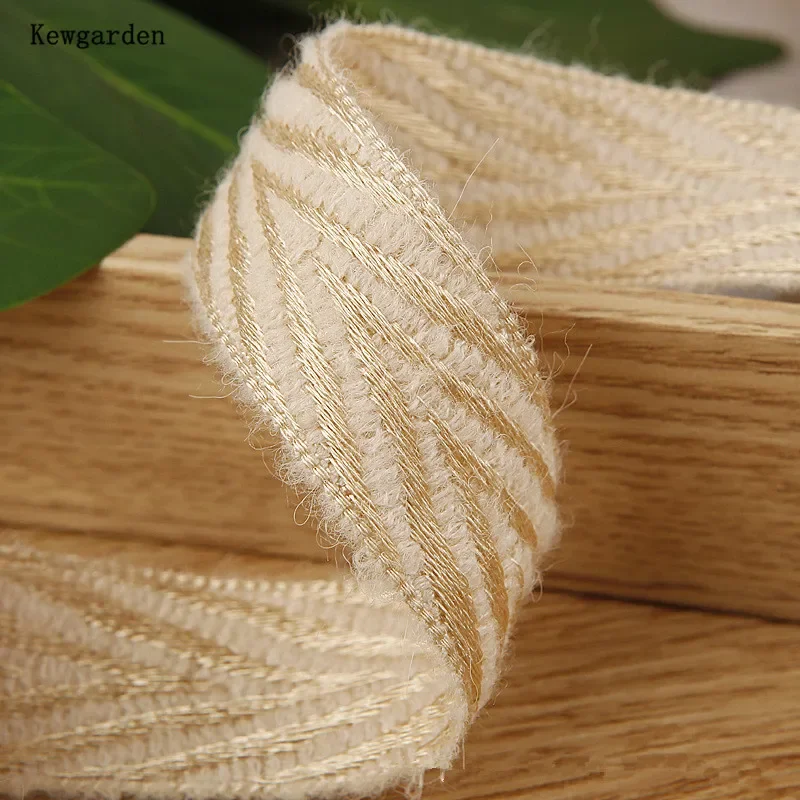 Kewgarden Stripe Woolen Ribbon 10 25 38 mm 1