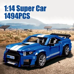 1494PCS 1:14 Scale Sports Car Building Blocks Desktop Decoration Supercar Bricks Model Display Collection Creative Gifts For Boy