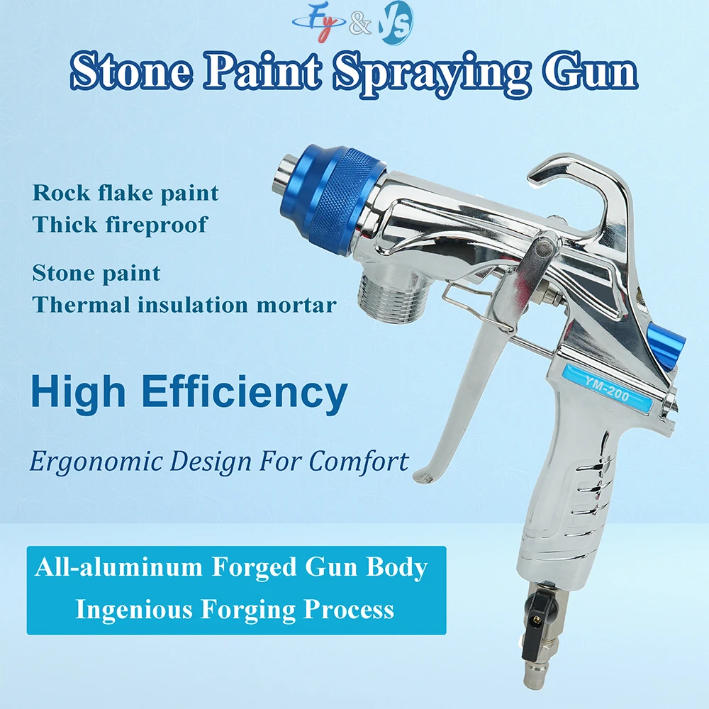Real stone paint spray gun fireproof coating stainless steel spray machine exterior wall spray gun crack resistant mortar YM200
