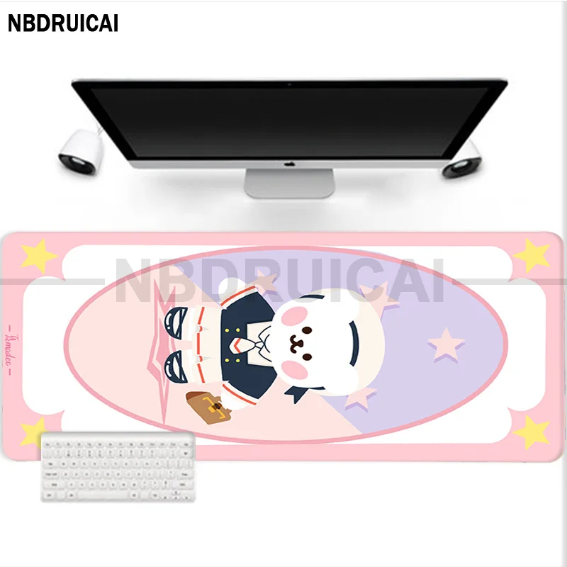 Pink Sakura Card Captor Gaming Mouse Pad, legal grande Mousepad, XL Locking Edge Size, teclado de jogo para gamer