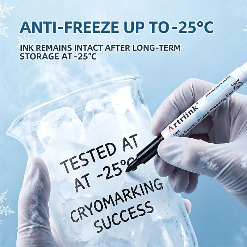 Freezer Marker Pen Resistant To Cold For Food Packaging And Laboratory Samples
