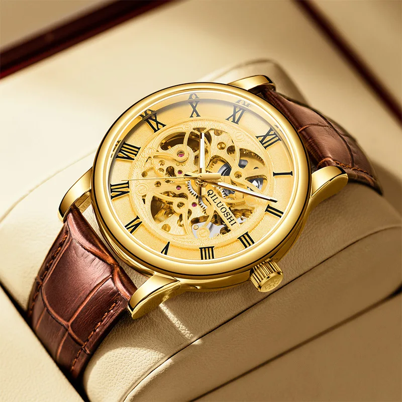 Mens Mechanical Watch for men hollow out waterproof luminous fashion automatic mechanical watches elegant Man Watch reloj hombre