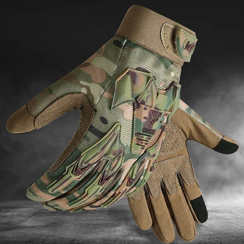 

Summer Motorcycle Riding Gloves men's full-finger anti-fall and Anti-collision Cycling rock climbing sports Tactical Luvas Men