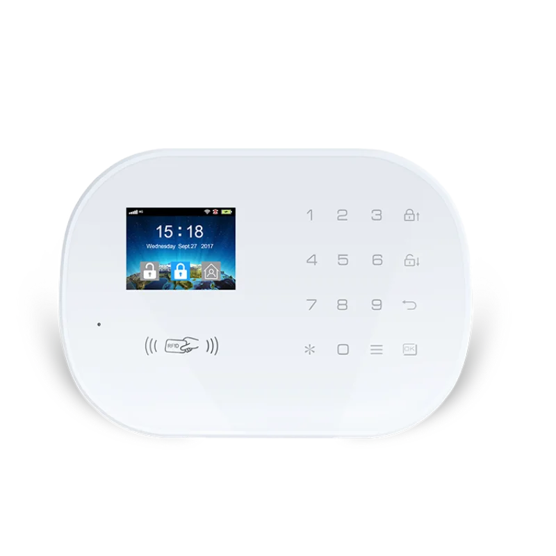 WIFI Smart 4G Alarm panel with interlinked smoke alarm and linkable heat detector fire alarm system