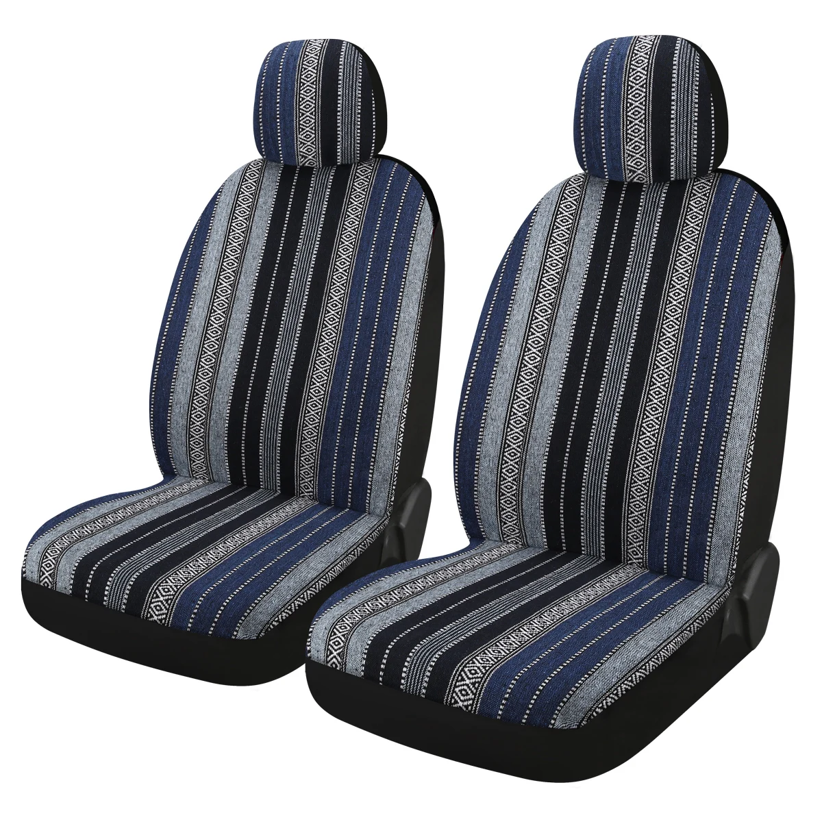 Baja Blanket Low Back Car Seat Covers Boho Designs Universal Size Fit for Most Cars SUVs Trucks Vans Woven Fabric Full Set
