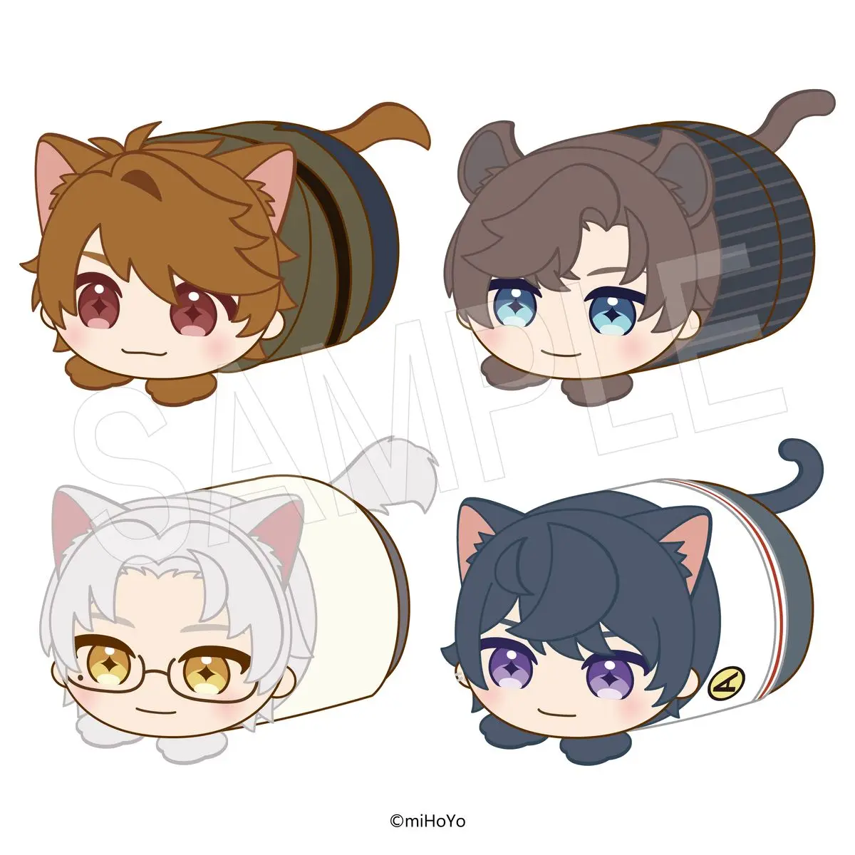 

Tears of Themis X Domestic and foreign mining linkage cat series Q version peripheral party doll peripheral spot Artem Wing