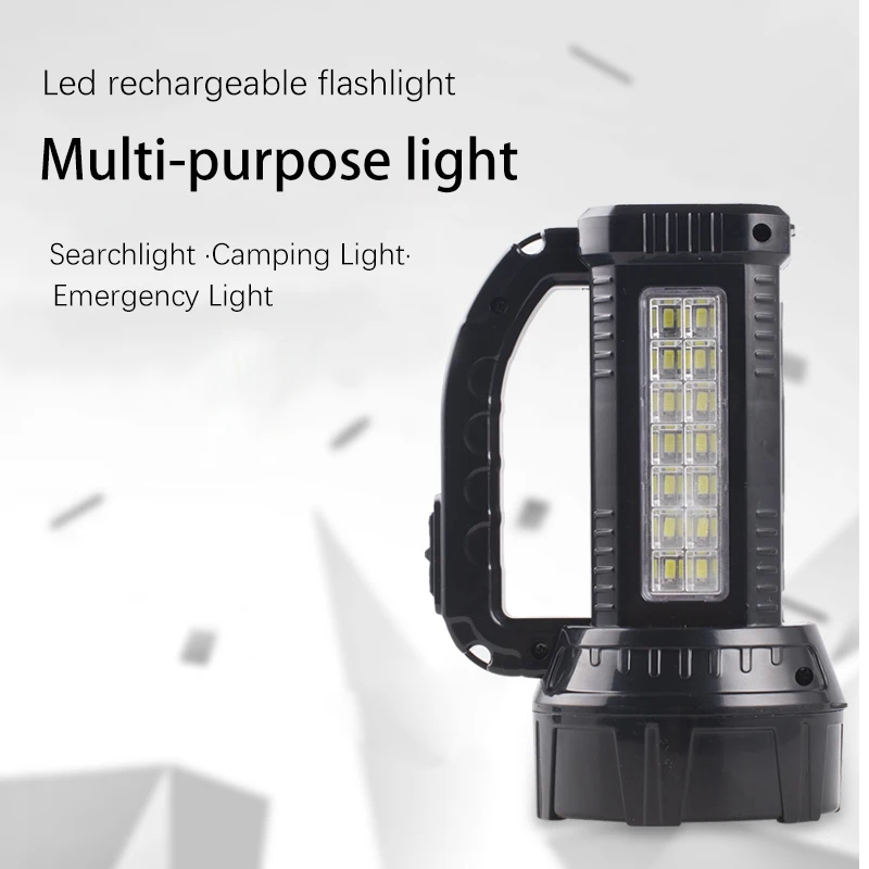 Multifuncional Outdoor Camping Searchlight, Double Light Source, Super Bright, Especial