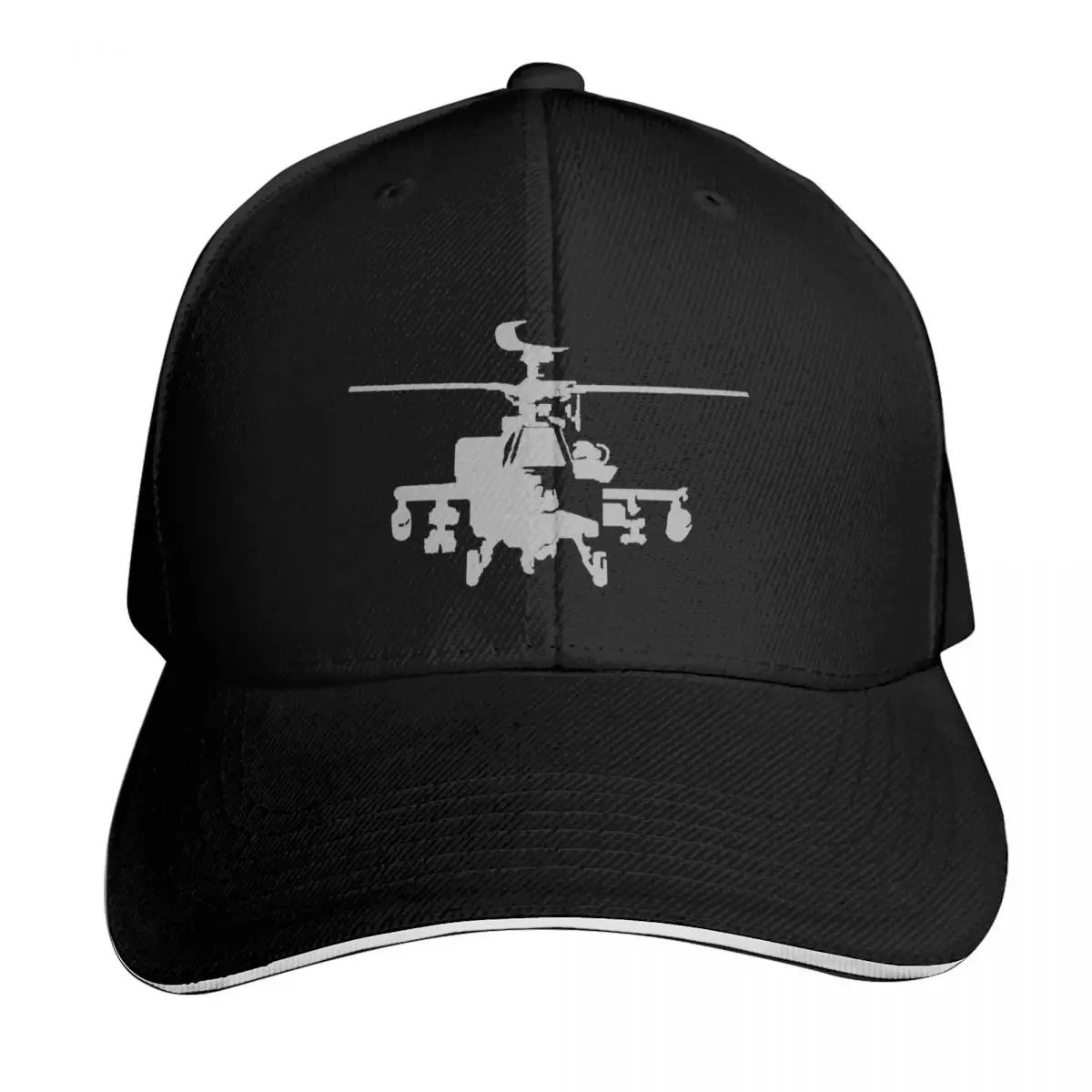 Boné de beisebol com visão frontal AH-64 Apache, chapéu de sol, boné tático militar, boné masculino de marca, dropshipping, para meninas e homens