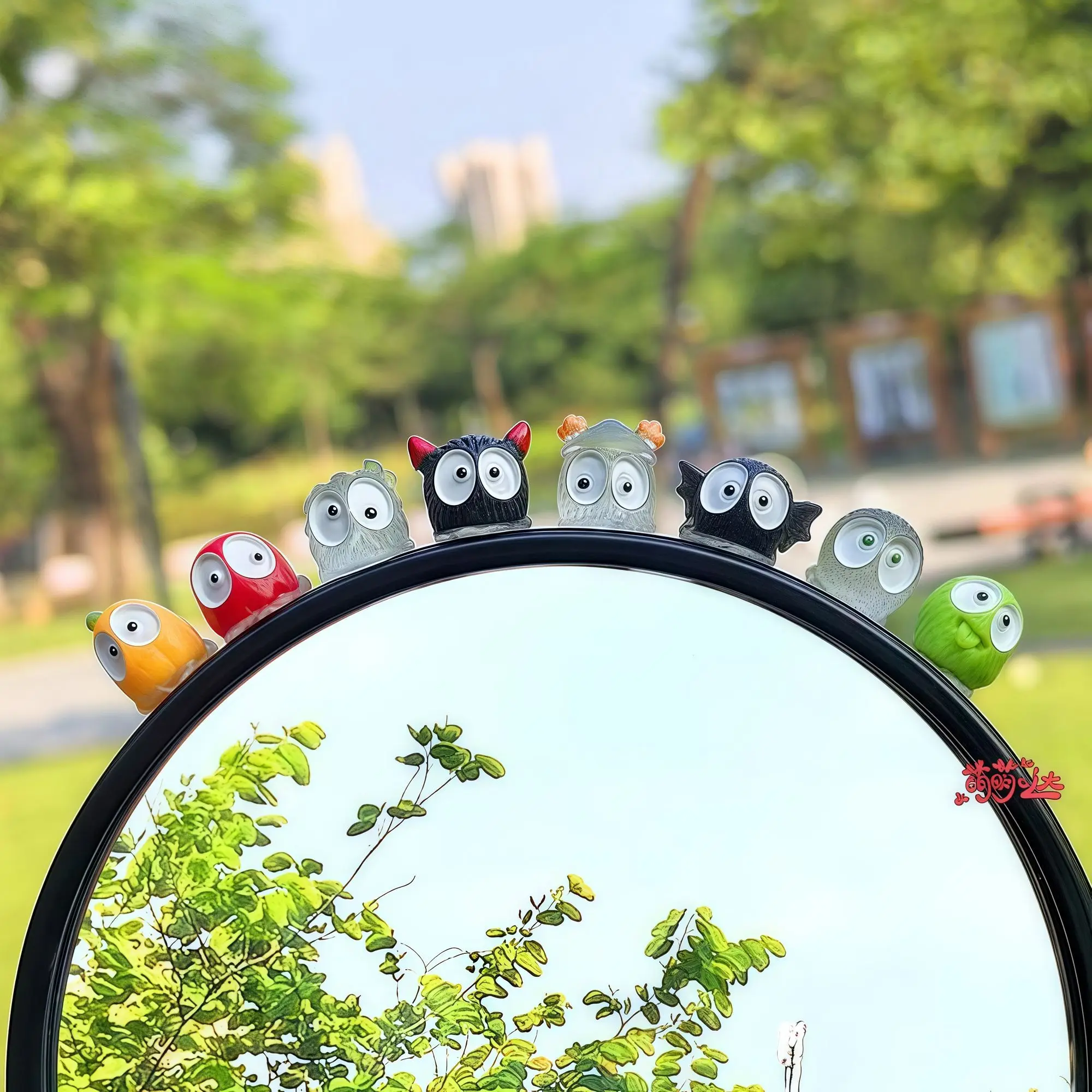 8 PCS Trick or Treat Series of Small Coal Ball Car Mounted Creative Ornaments Car Center Console Screens Car Garden Decorations