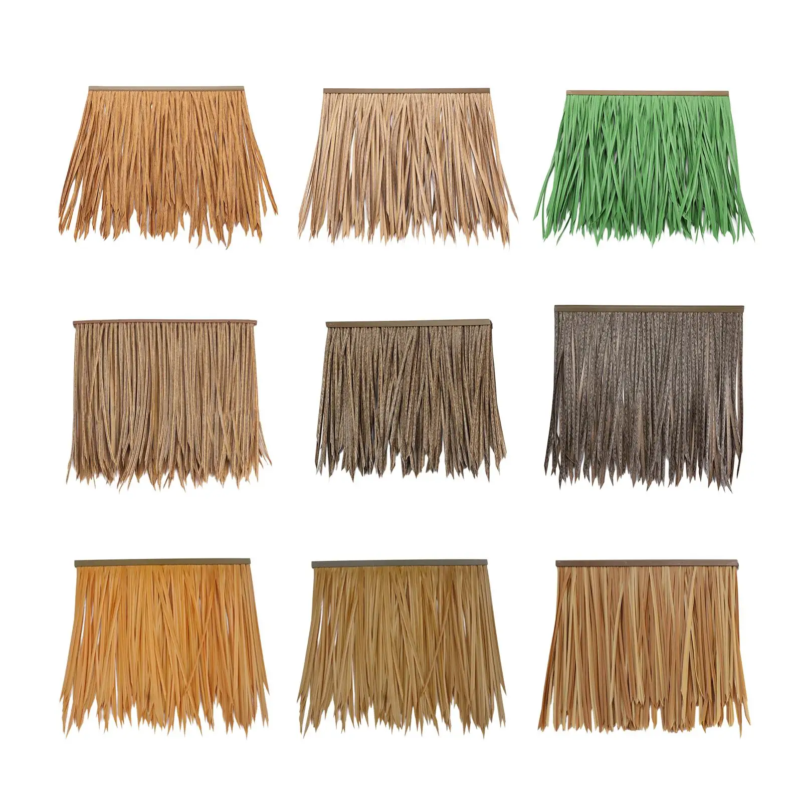 Straw Roof Thatch Panels Palm Thatch Roll Fixtures 50x50 Decorative Easy to Use