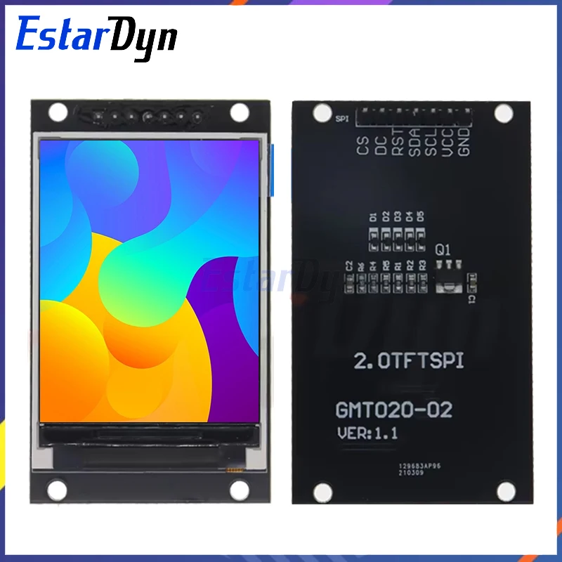 

2,0-дюймовый TFT-дисплей OLED ЖК-дисплей IC ST7789V 240RGBx320 Точечная матрица SPI-интерфейс для Arduio Полноцветный модуль ЖК-дисплея