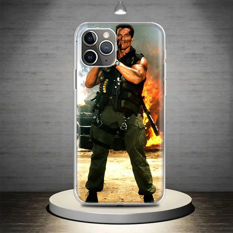 Arnold Schwarzenegger Terminator Phone Case Cover For iPhone 14 13 Pro 11 15 Art 12 XR X XS Max 7 8 6S Plus SE Soft Pattern