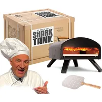 Outdoor Pizza Oven Black + Pizza Peel Combo. Wood Fire Portable Brick Oven - Portable Maker. As Seen on SHARK TAN