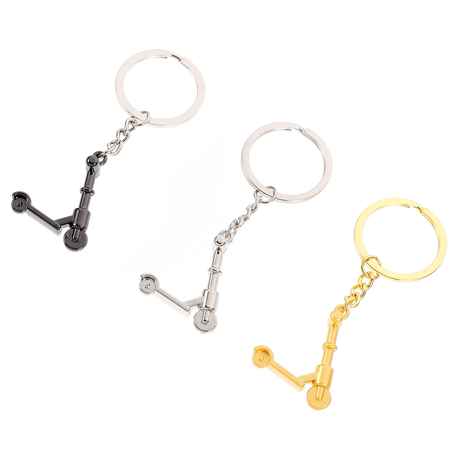 

3pcs Mini Scooter Keychain Zinc Alloy Small Accessory for Handbag Car Decor Gifts Birthday Christmas New Year Present