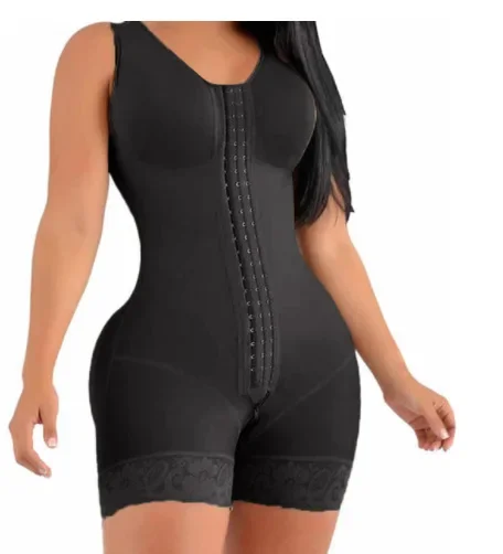 

Fajas Colombianas Post Surgery Shapewear Compression Slimming Waist Trainer Shapewears With Crotch Zipper Bodysuit For Women