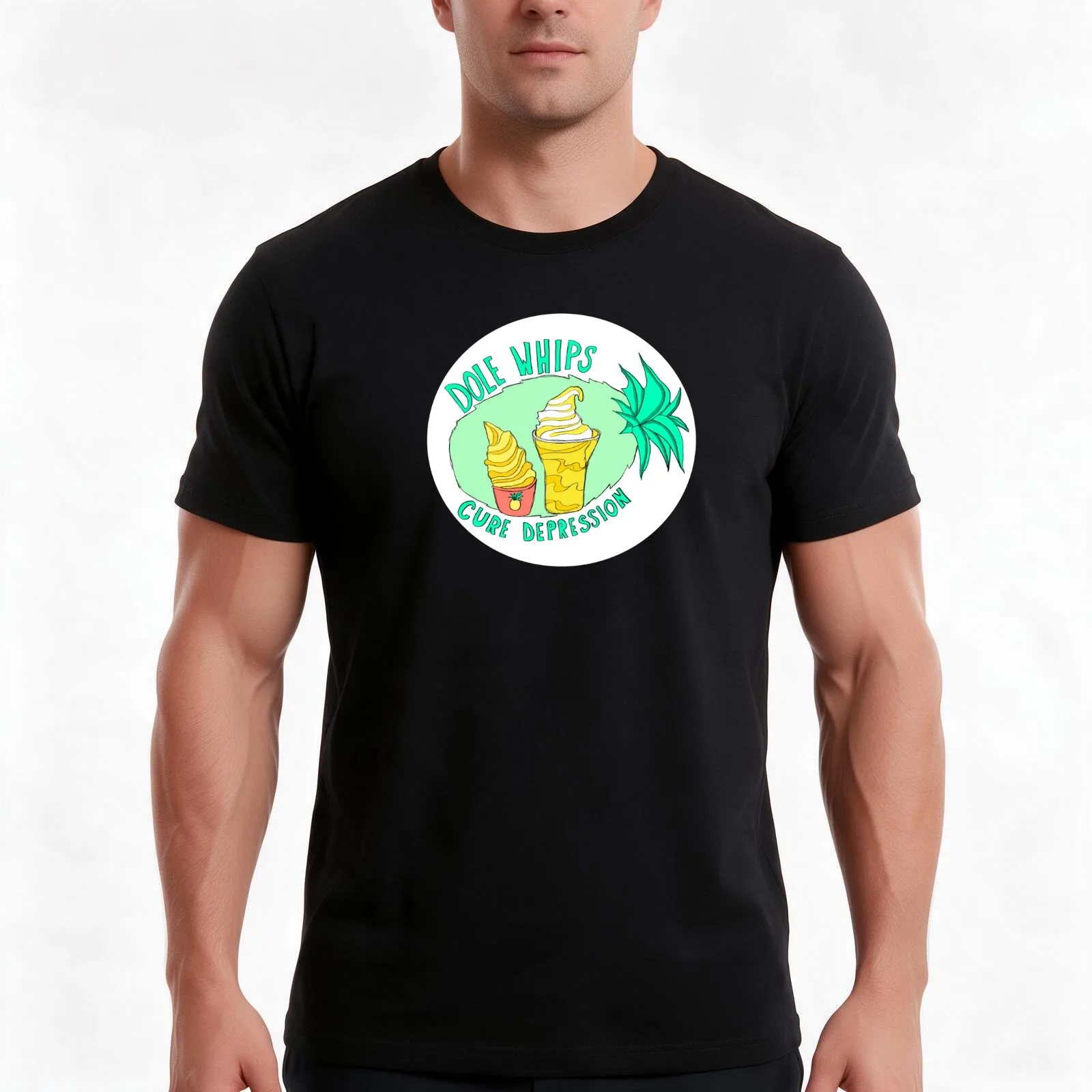 Dole Whips T-Shirt Summer Casual Cotton Tee Oversized Streetwear Tops Vintage Graphic Print Loose Fit Short Sleeve