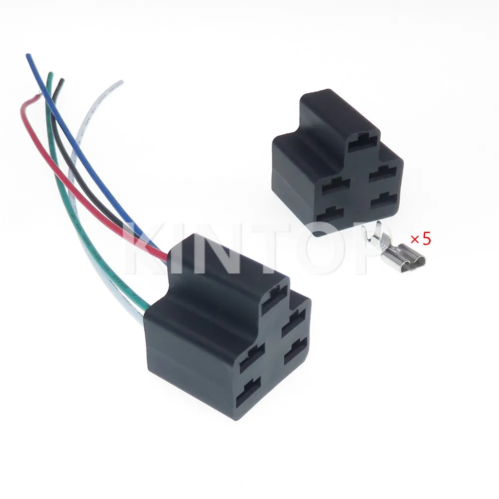

1 комплект, 5-контактный разъем переменного тока в сборе, автомобильный сильноточный разъем, розетка для жгута проводов высокой мощности, вилка 6,3 мм