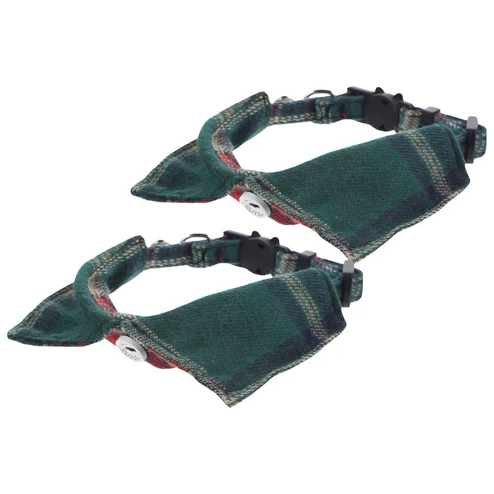 

2Pcs Cat Collar Adjustable Safety Cute Decorative Collar with Bell for Cats Comfortable Neckwear Party Use Cat Decor