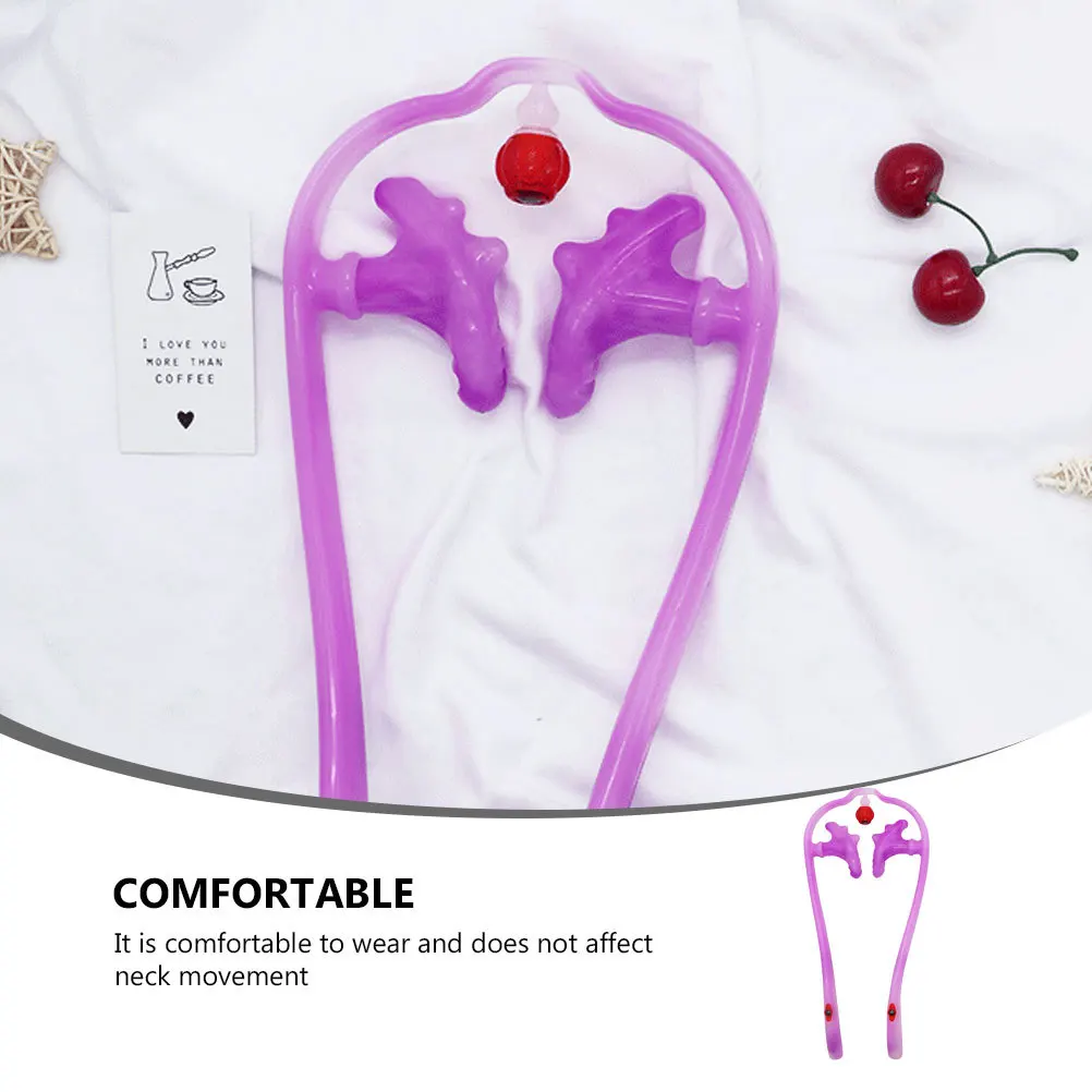 

Многофункциональный массажер для шеи, 1 шт., фиолетовый инструмент для массажа шеи, расслабляющий мышцы для офиса, домашнего использования, роликовый дизайн
