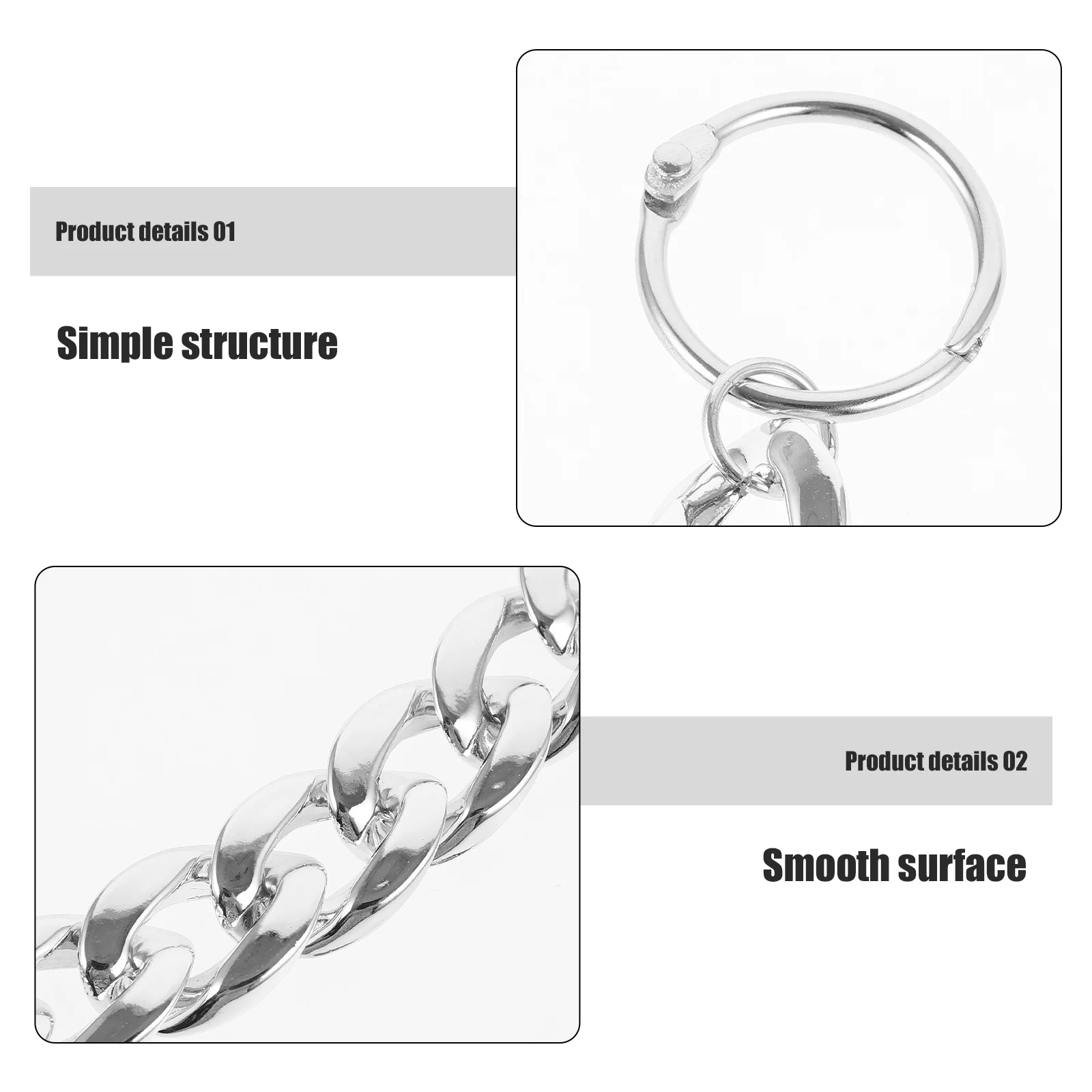 

2Pcs Shoe Chain Acrylic Lightweight Decorative Charms for Shoes Sandals DIY Fashion Accessories Sandals Chain Charms