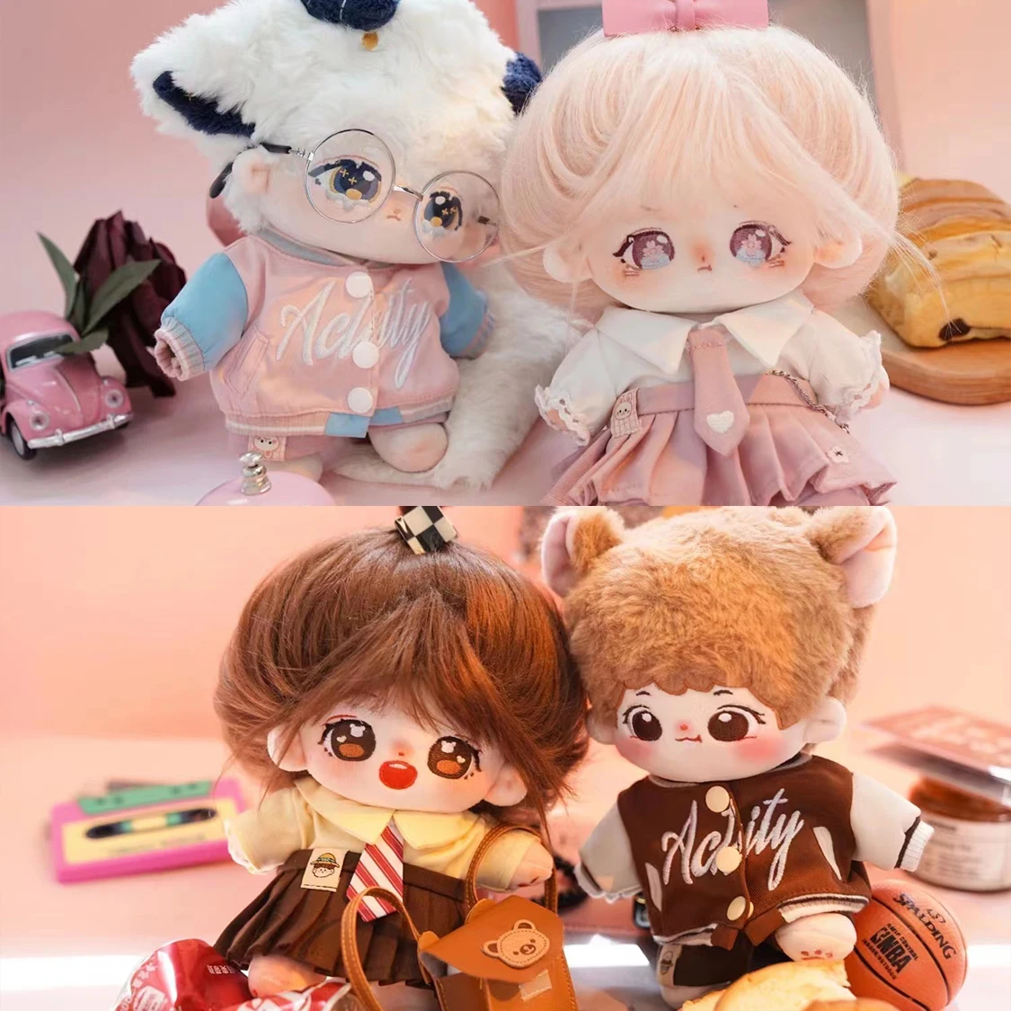 Idol Star Dress Up Clothes Costume College Style Uniform Suit Outfit Cosplay For 20cm Doll Body Accessories Sweet Cute Gift