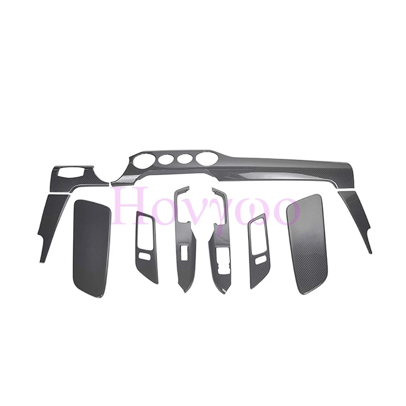 For Ford Mustang 2015-2023 Real Dry Carbon Car Interior Trims Interior Kits 10pcs
