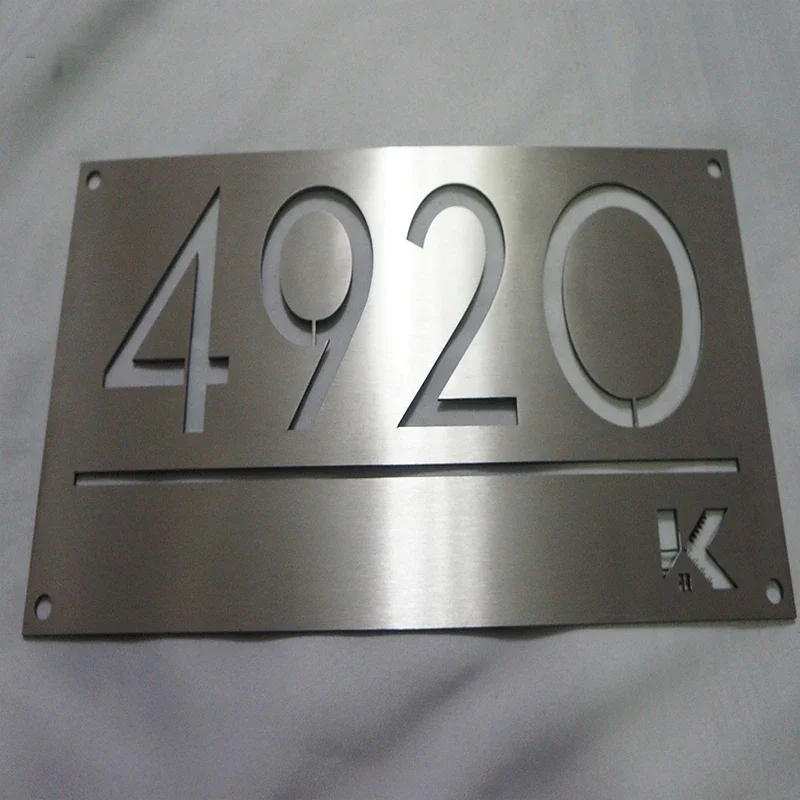 Customized House Number Street Name Composite Aluminum Board Sign Outdoor Plaque Office Door Can Backing Panel