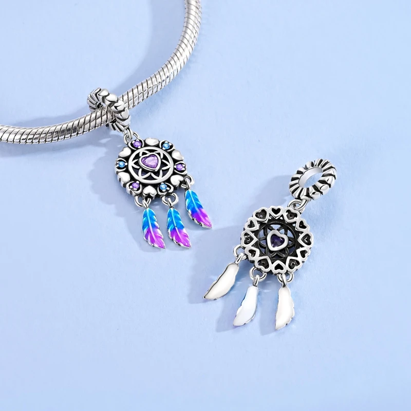 925 Sterling Silver Bracelet for Women Devil Eyes Dreamcatcher Owl Snake Butterfly Infinity Eternal Symbol Jewelry for Girls