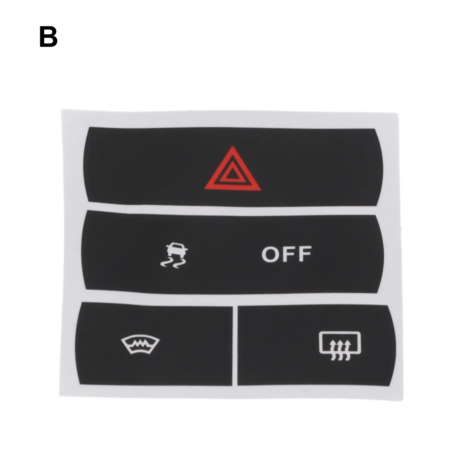 Auto Parts Repair Decal Sticker Waterproof Black Car Accessories Dustproof High Grade Vinyl Push Button Tool Useful