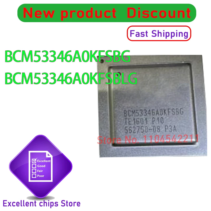 New BCM53346A0KFSBG BCM53346AOKFSBG BCM53346AOKFSBLG BCM53346A0KFSBLG BGA1021 Microcontroller chip   1pcs