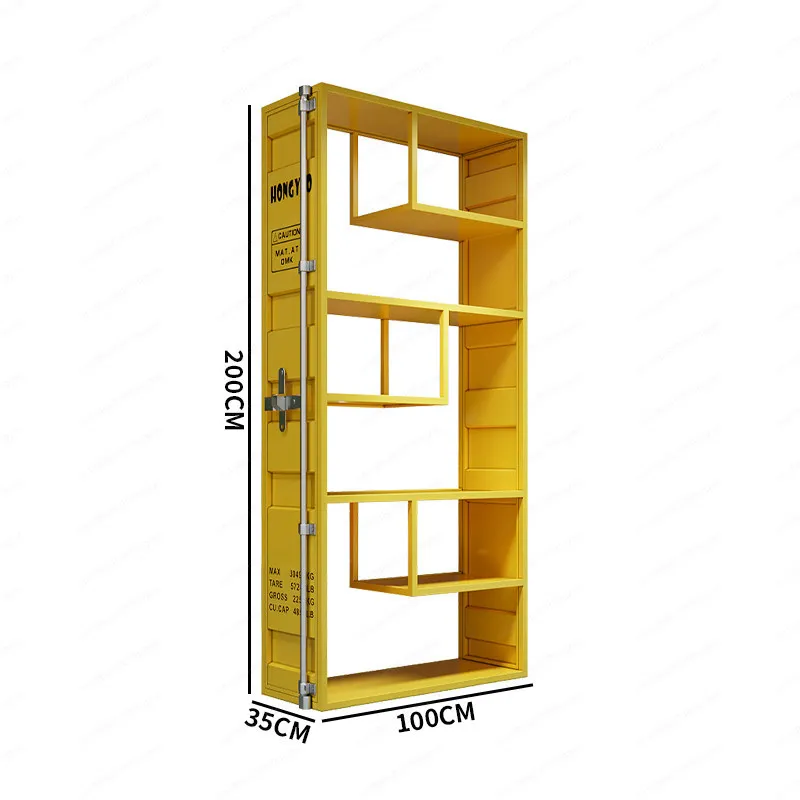 

Industrial wind partition shelf creative office bookshelf floor decoration display cabinet wrought iron porch storage rack