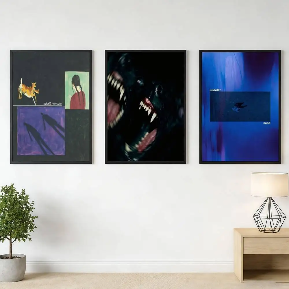 Silhouette Midrift Poster Stickers High-Quality Classic Print Retro Wall Decor Living Room Home HD Gift Holidays