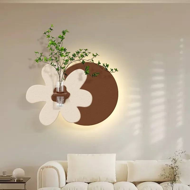 Hydroponic green plants restaurant decorative painting led luminous mural
