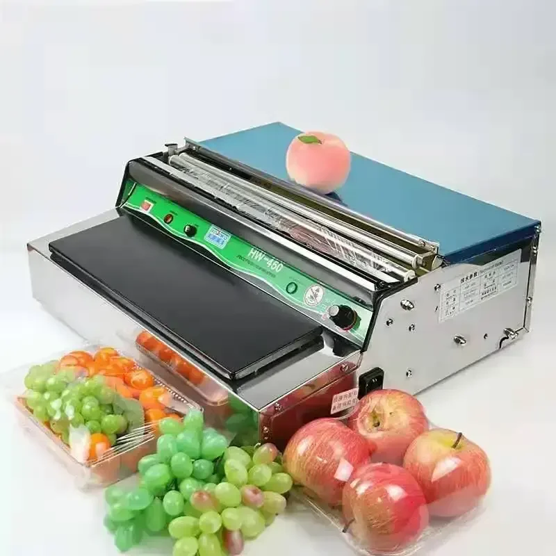 Automatic Bulk Weighing Food  Baling Machine 350 W Fresh Fruit and Vegetable Box Fresh-keeping Film Packaging Machine