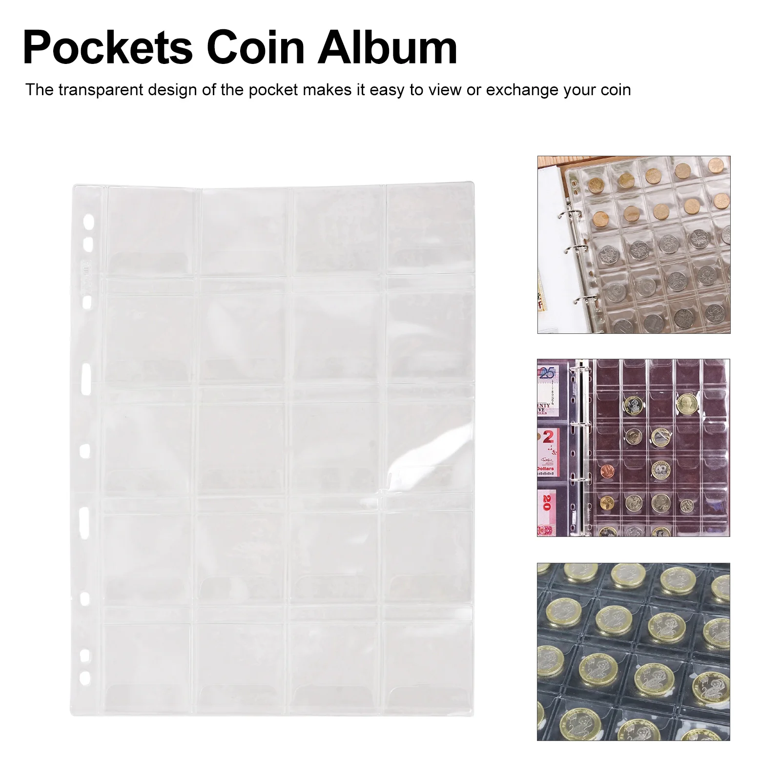 5 Pcs Commemorative Coin Storage Book Boxes Store Money Collection Holder Small Change