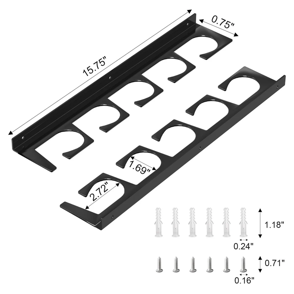 Soporte de caña de pescar montado en la pared, estante de soporte Horizontal, estante de almacenamiento de techo para almacenamiento de caña de pescar